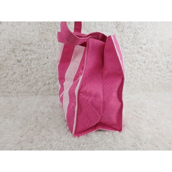 NWT Victoria's Secret Tote Bag Striped Signature Canvass NWT - Picture 5 of 5